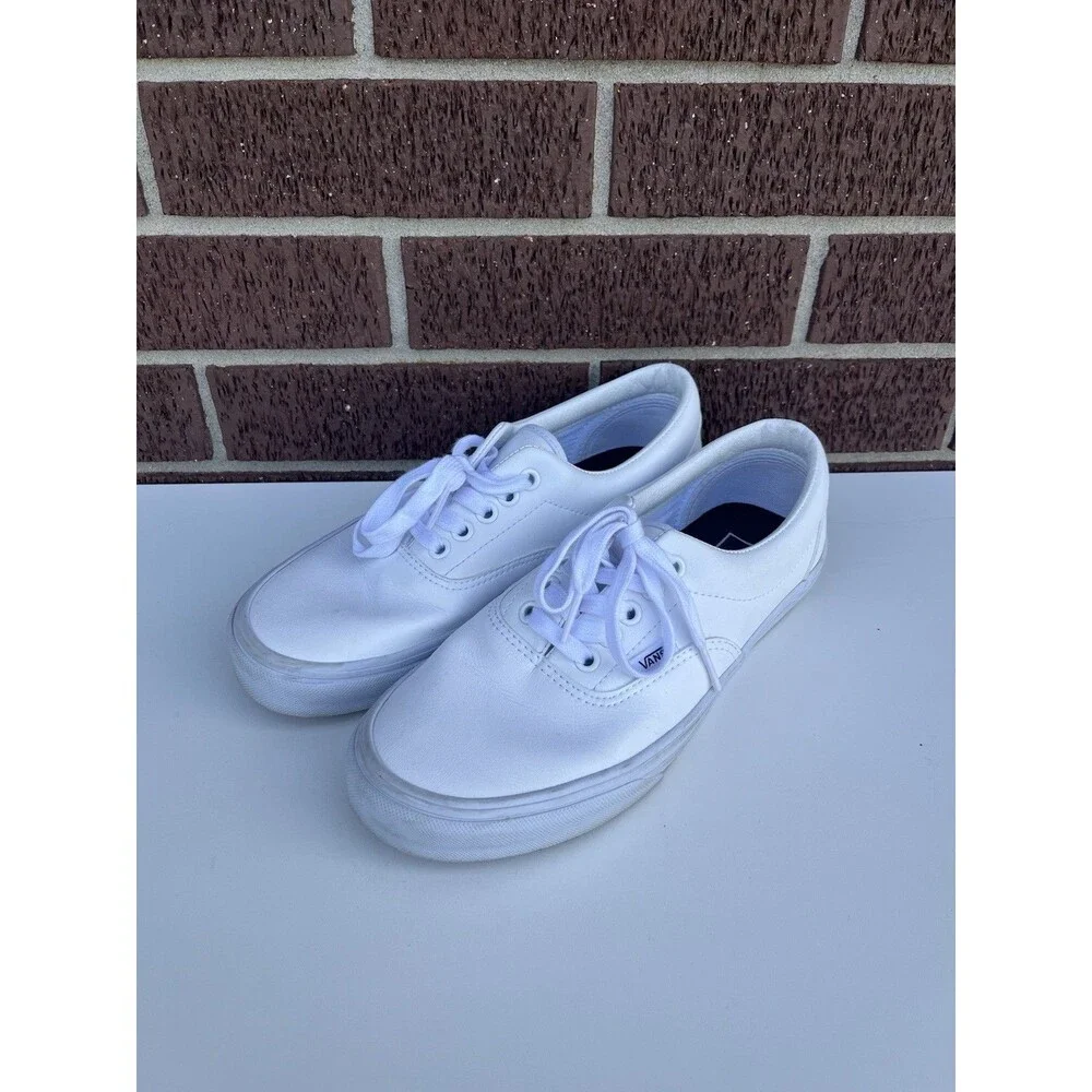 VANS Era Classic Tumble True White Athletic Sneaker Men Size 6.5 Women Size 8